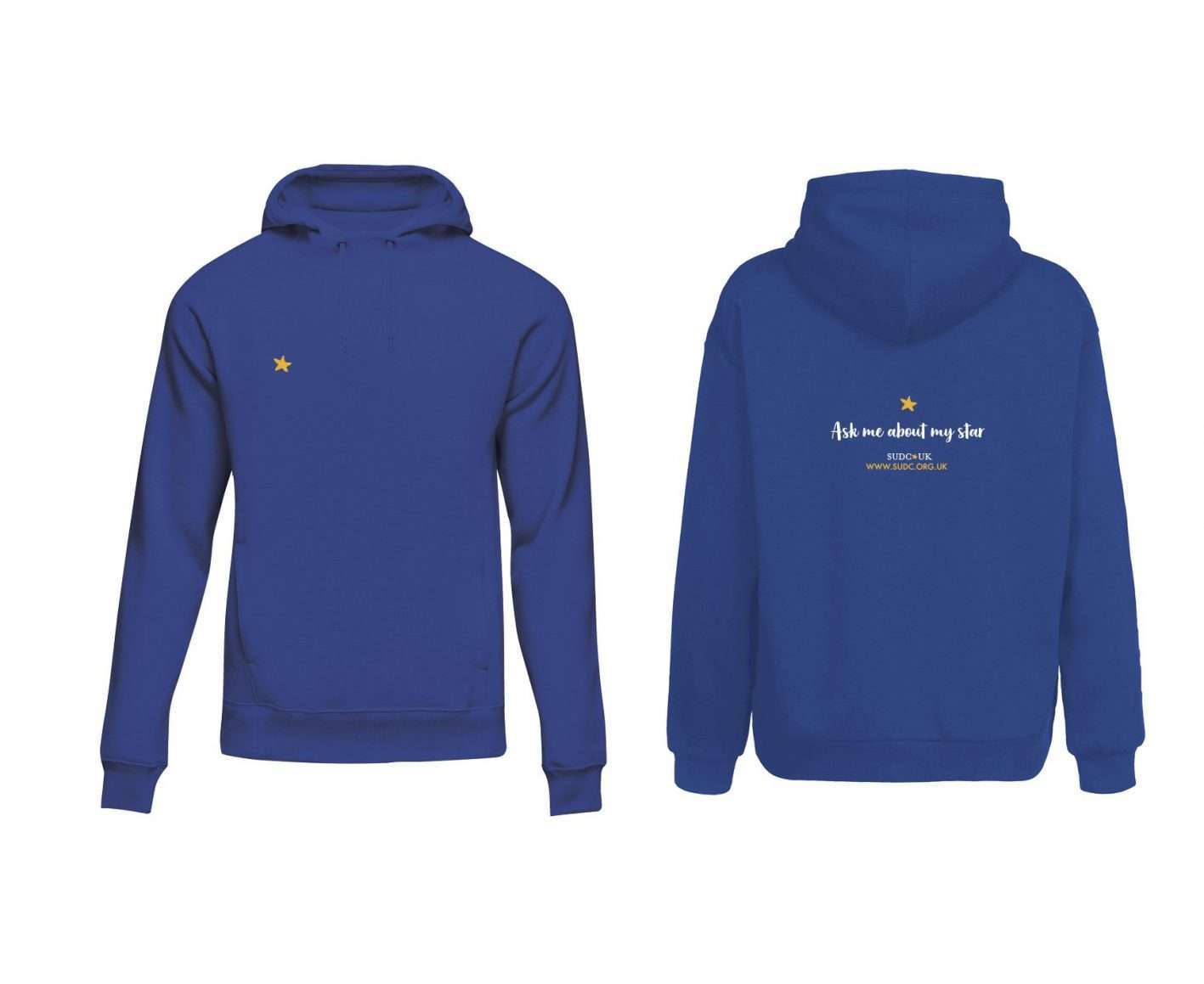 SUDC Hoodies front and back - Blue