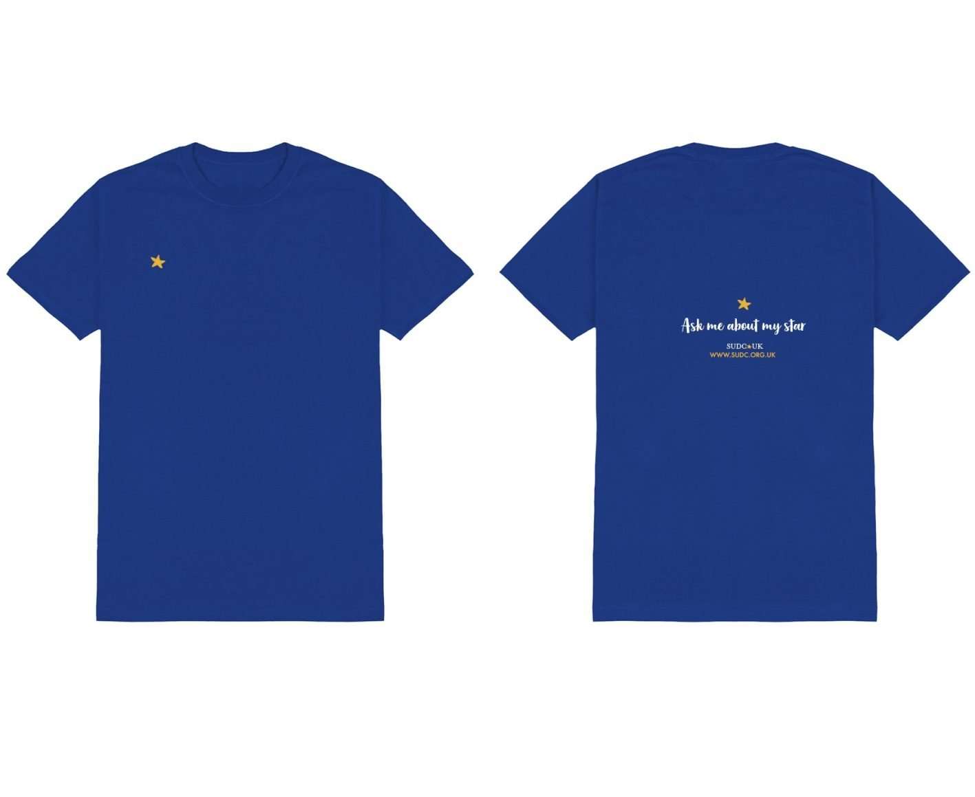 Adult T-Shirt "Ask me about my star" (Blue)