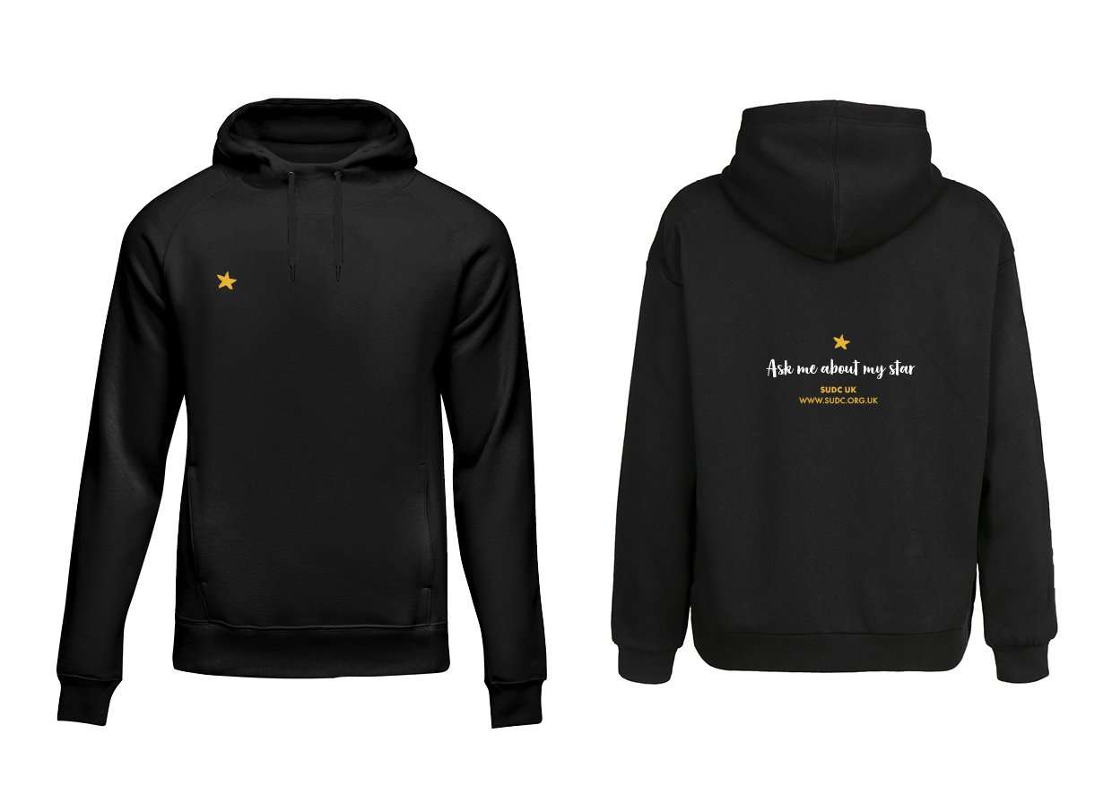 Adult Hoodie "Ask me about my star" (Black)